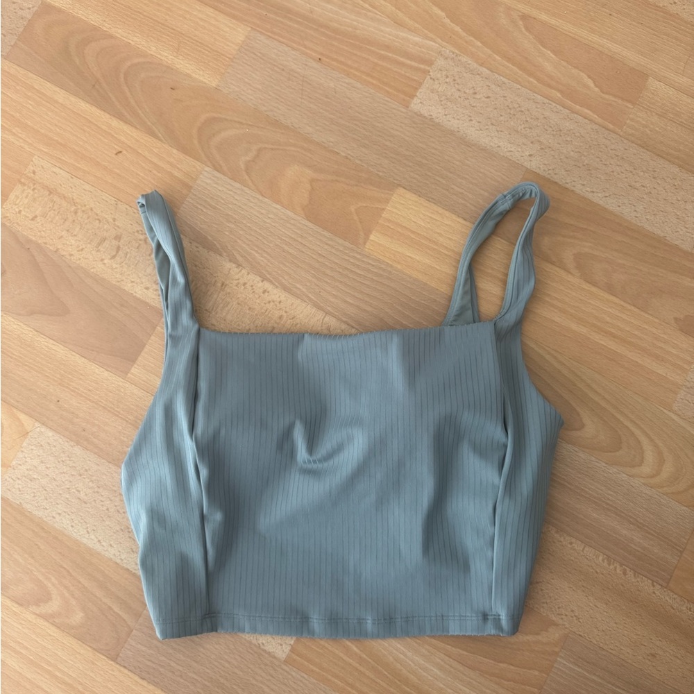 Vuori Blue “Mist” Ribbed Inversion Tank